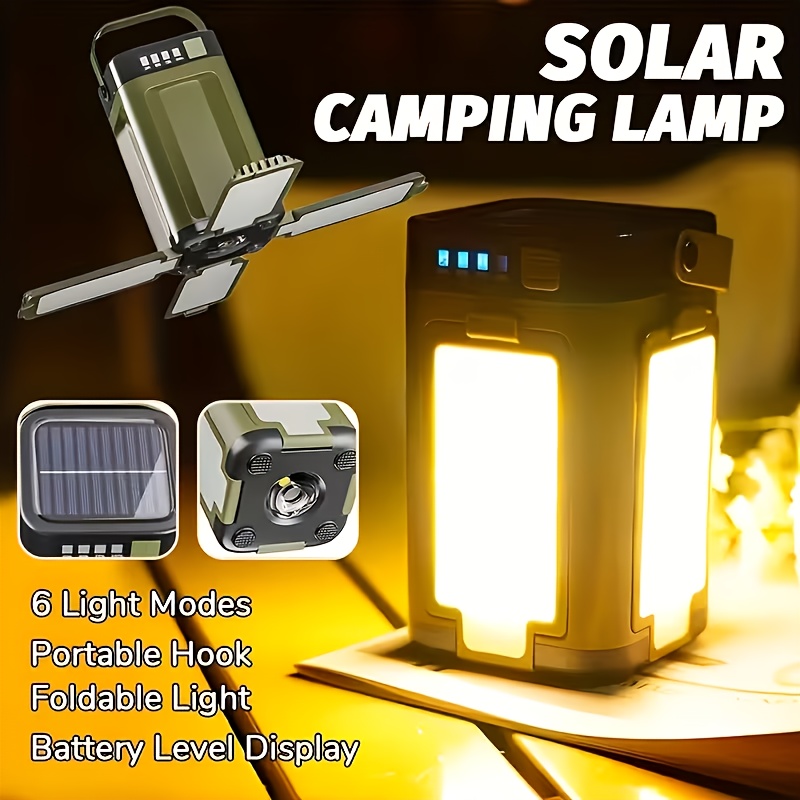 Outdoor Power Lights - Солнечный портативный кемпинговый фонарь с зарядкой