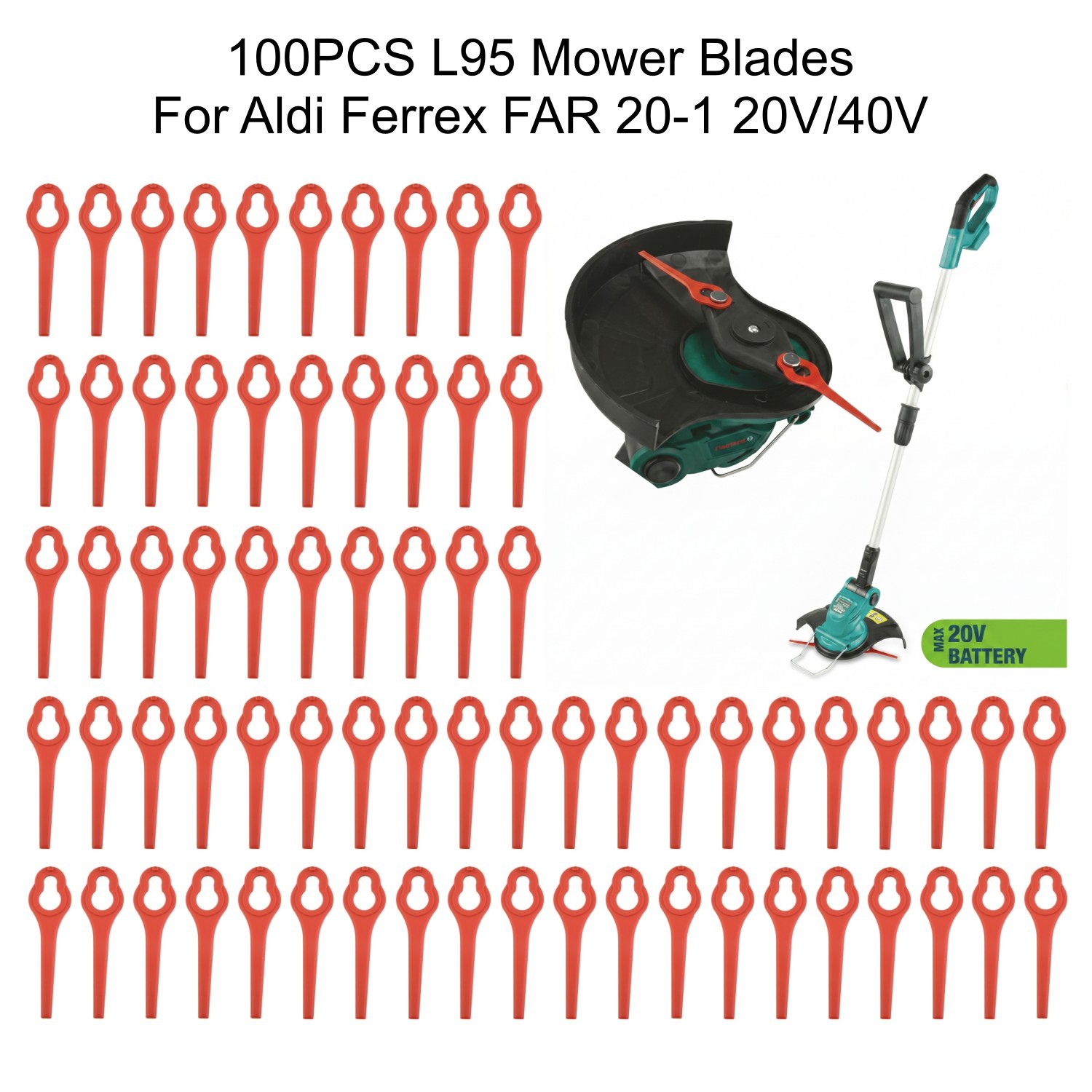 Leaf Blower Cordless - 100 шт. пластиковых лезвий для газонокосилок