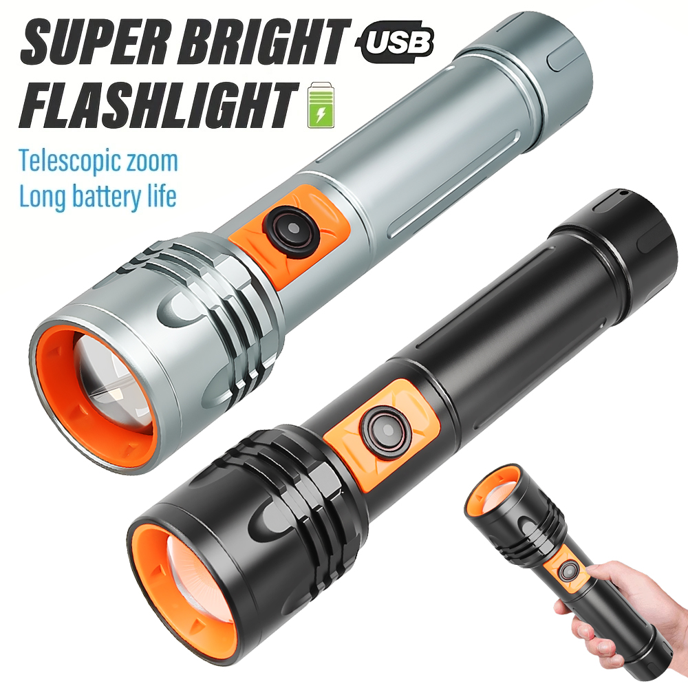 Outdoor Power Lights - Мощный светодиодный фонарик, перезаряжаемый через USB