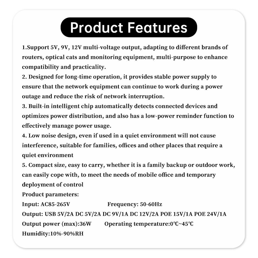 Ups Power Supply Outdoor - ИБП 1018L 5В 9В 12В для