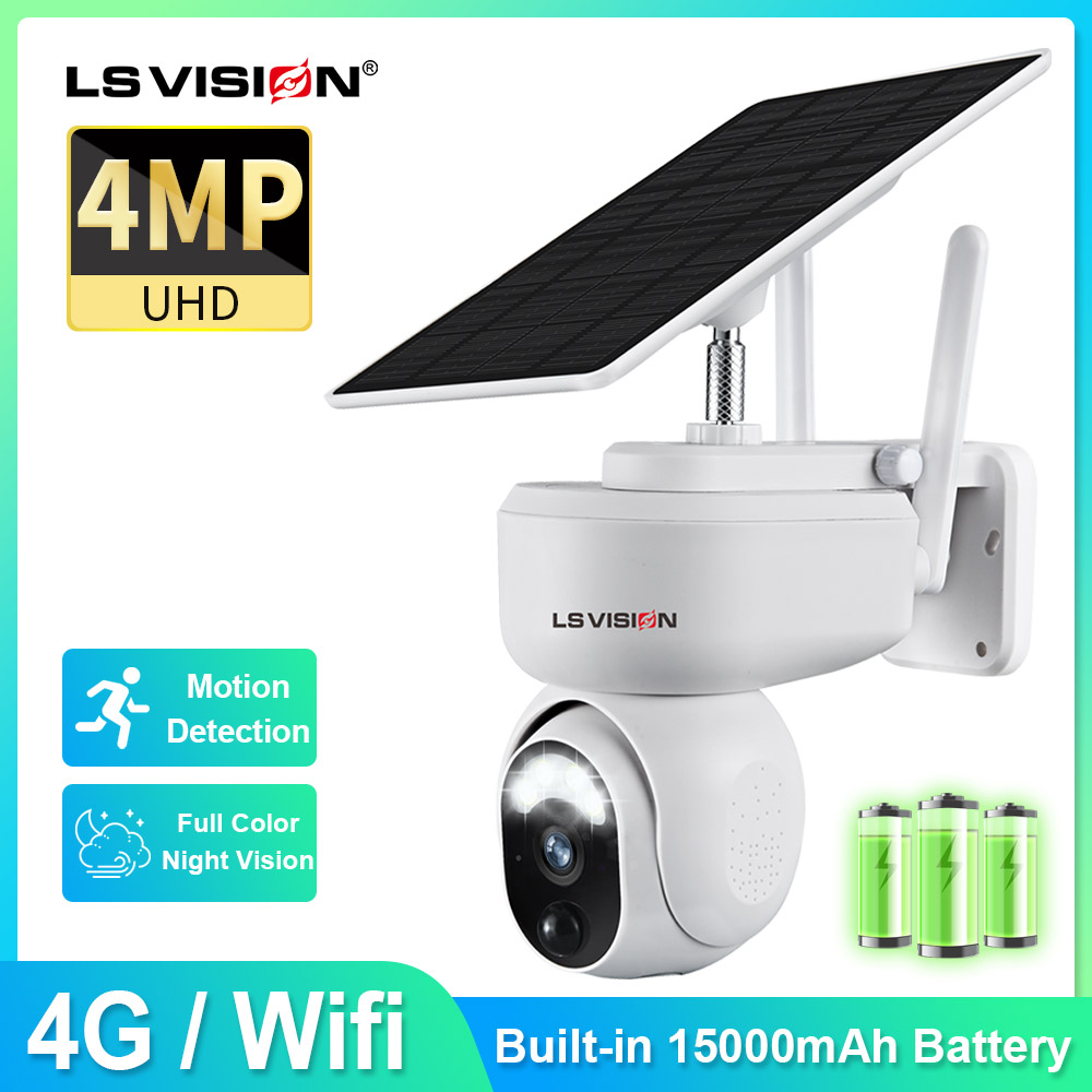 Outdoor Power Port - LSVISION Солнечная камера видеонаблюдения 1080P 4MP