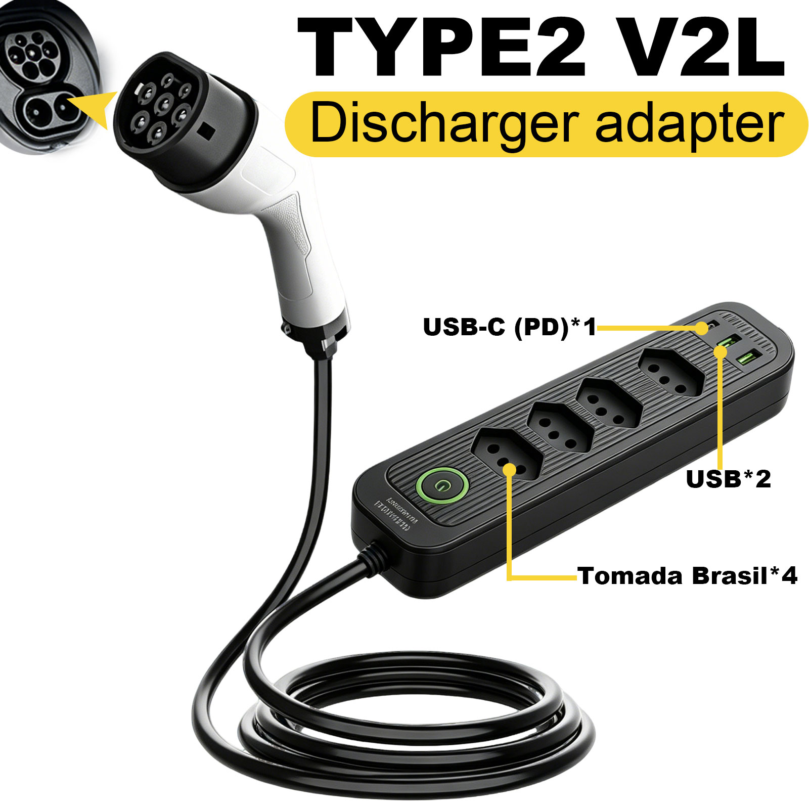 Outdoor Power Port - Адаптер для разрядки Type2 V2L 16А