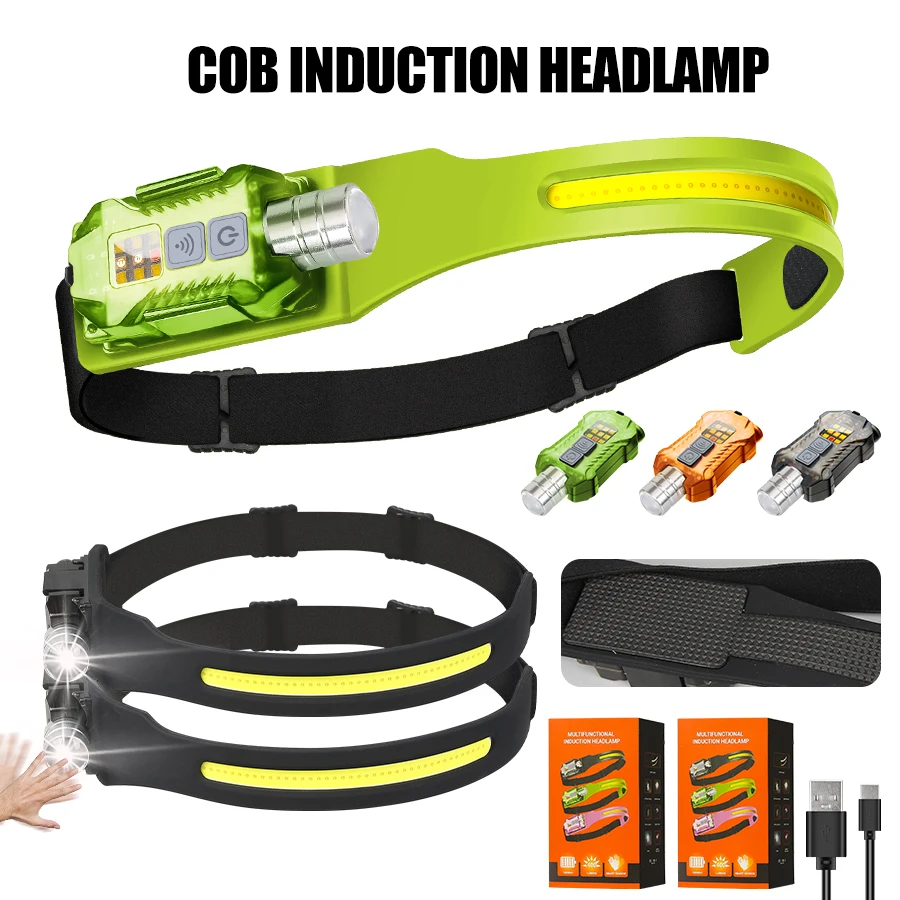 Outdoor Power Lights - Мощный светодиодный налобный фонарь, портативный перезаряжаемый