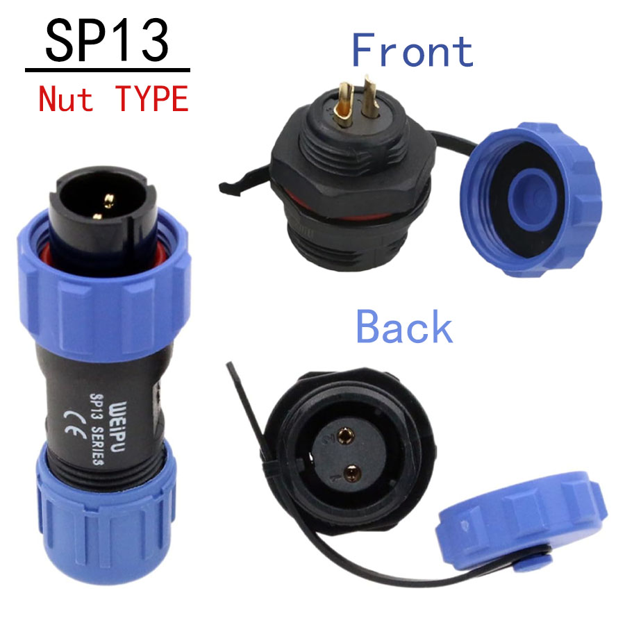 Outdoor Power Outlet Extension - SP13 2-контактные авиационные водонепроницаемые разъемы-штекер и