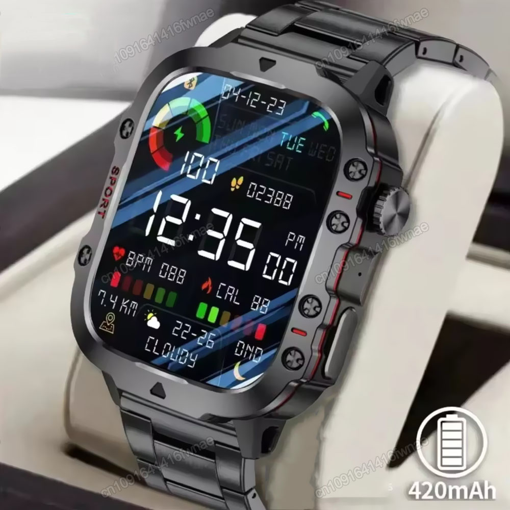 Outdoor Power Hours - Смарт-часы 2026 Military Smartwatch GPS для