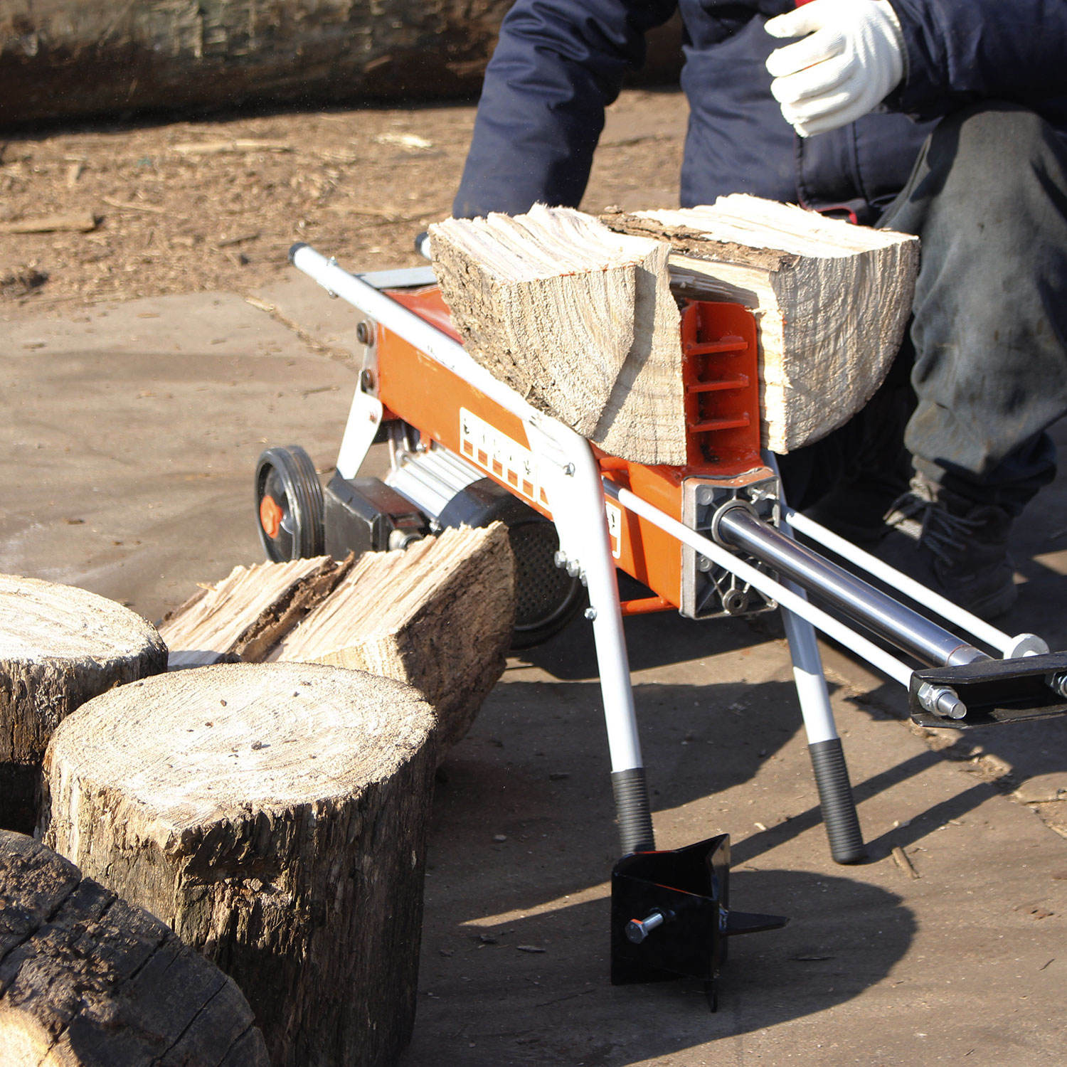 Log Splitter Electric - 8-тонная портативная гидравлическая электрическая машина для