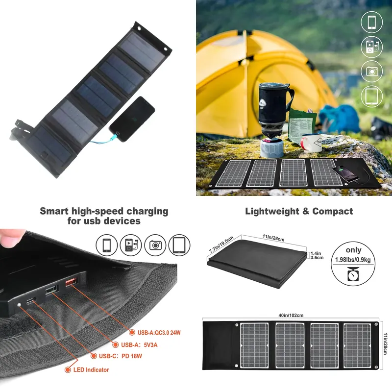Panel Power Outdoor - Складное солнечное зарядное устройство W 14W