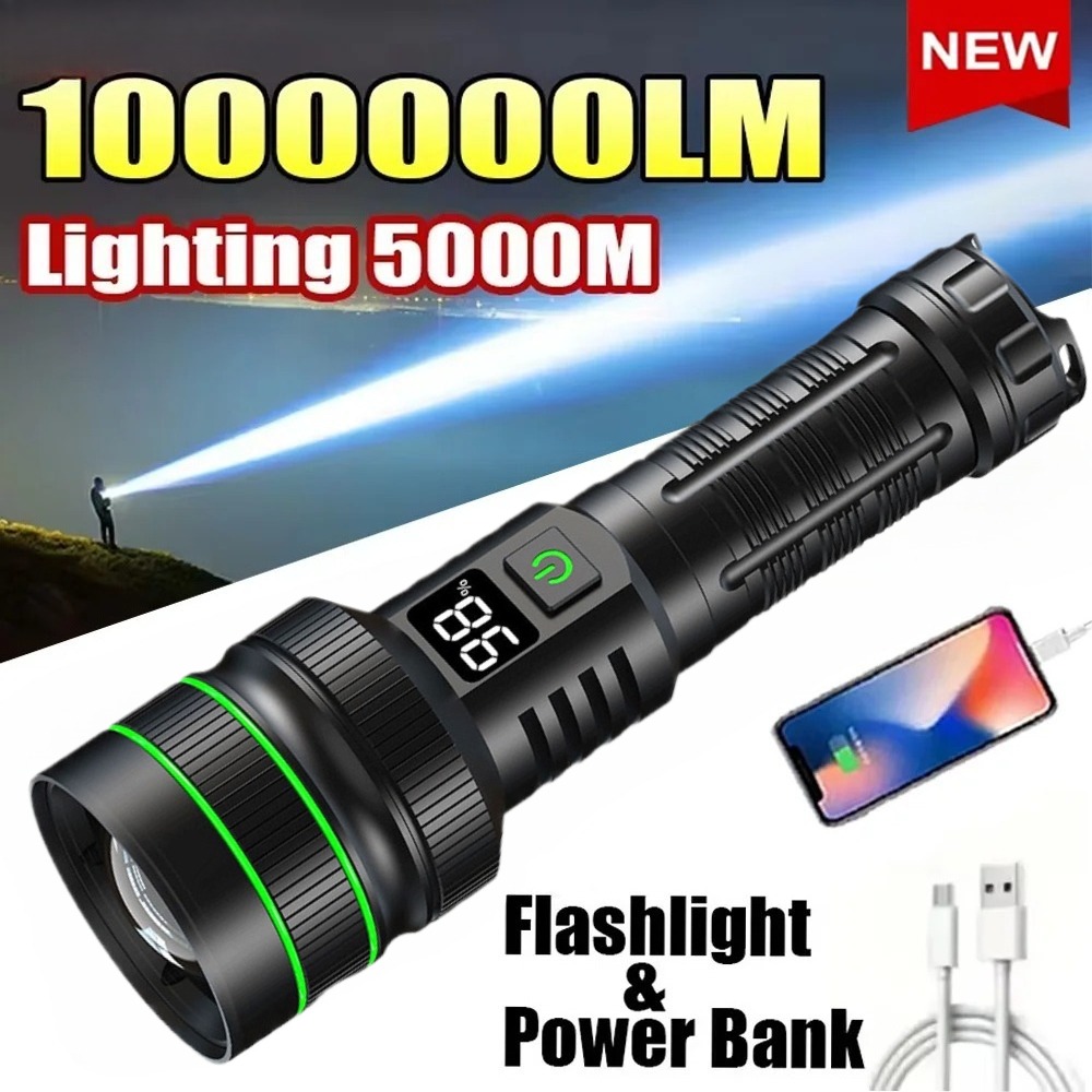 Outdoor Power Lights - Мощный светодиодный фонарик с регулируемым фокусом,