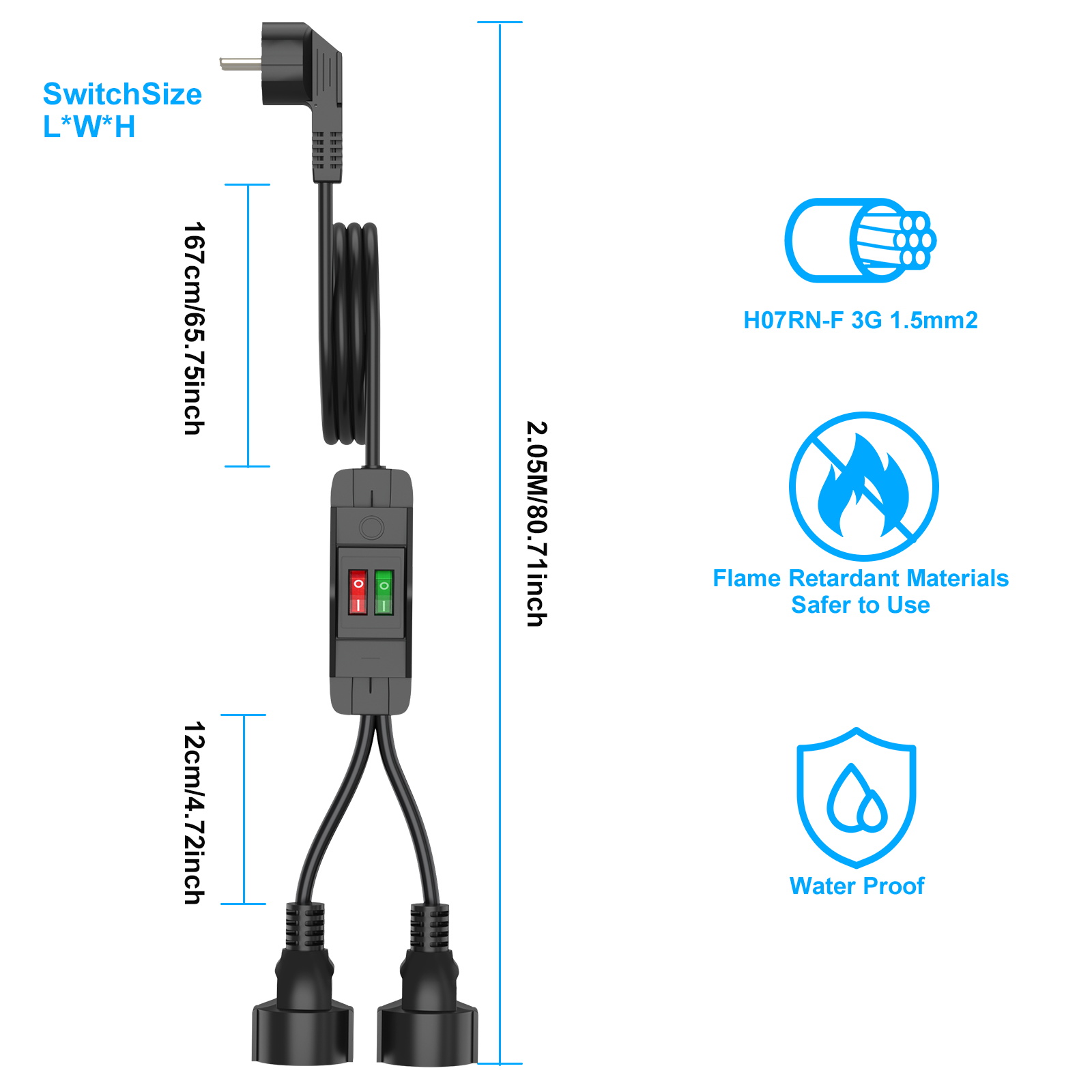 Удлинитель с вилкой европейско – обзор и цена Outdoor Power Outlet Extension