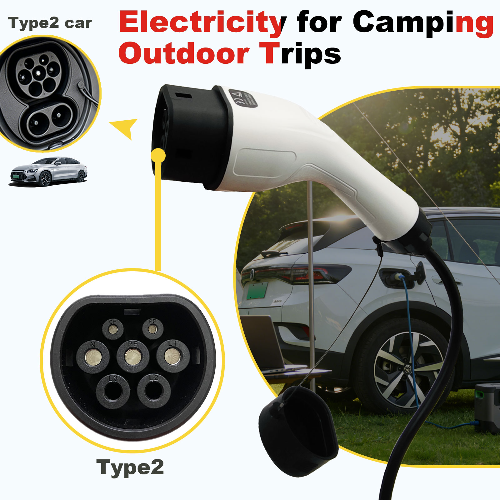 Адаптер для разрядки Type2 V2L – обзор и цена Outdoor Power Port