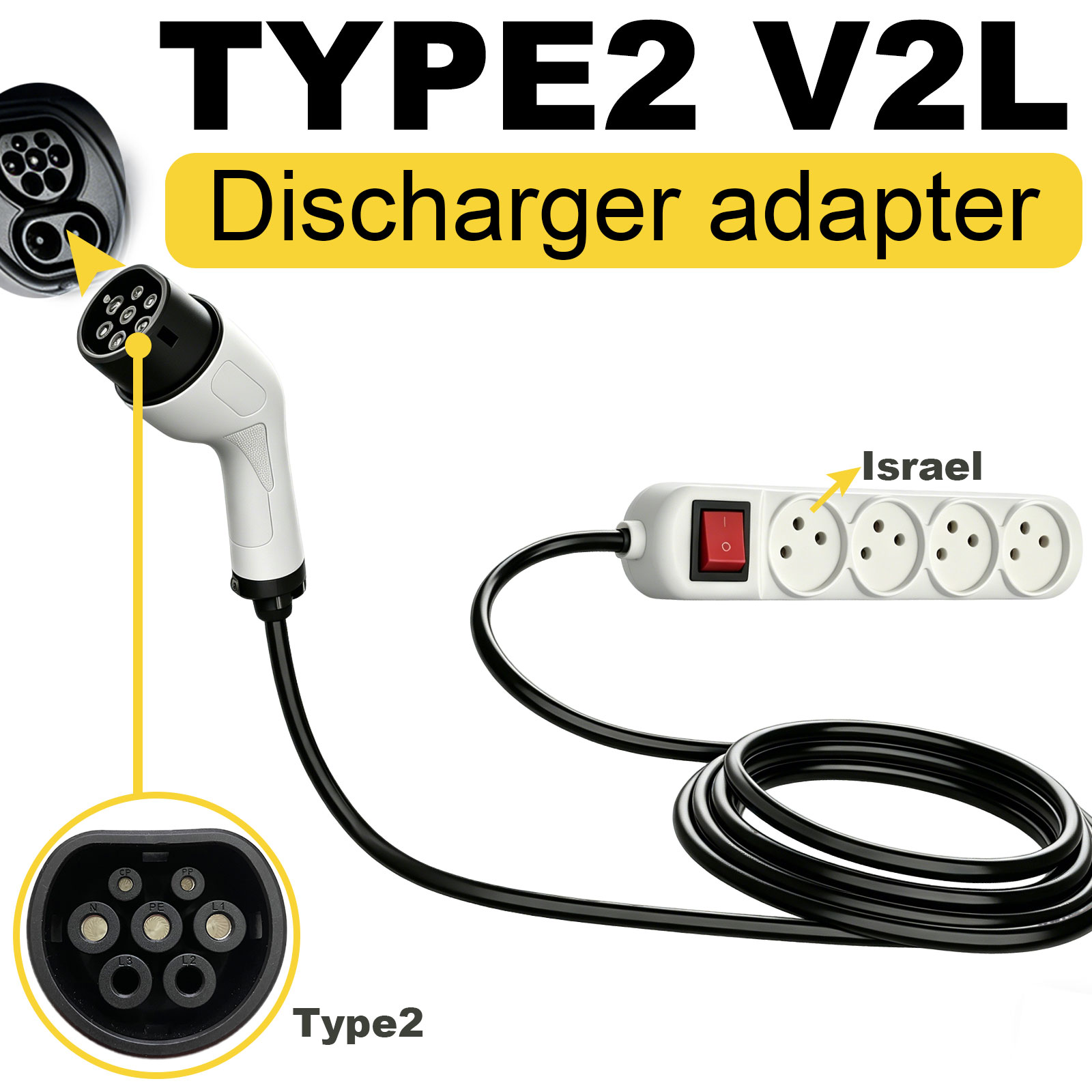 Адаптер для разрядки Type2 V2L – обзор и цена Outdoor Power Port